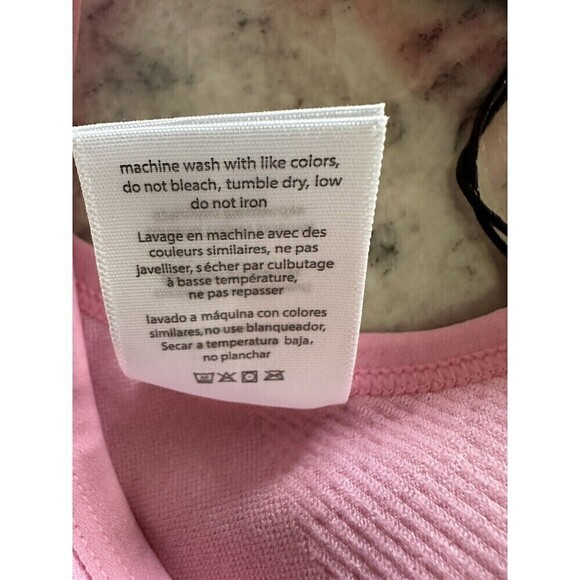 We Wore What  XSmall Pink Lilac Athleisure Unpadded Pullover V-Neck Bra NWT - Picture 6 of 8